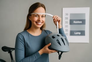 Damen-Fahrradhelm Passform-Check mit Größenberater